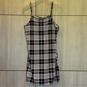 Mia Rose Y2K Plaid Mini Bodycon Dress NWT